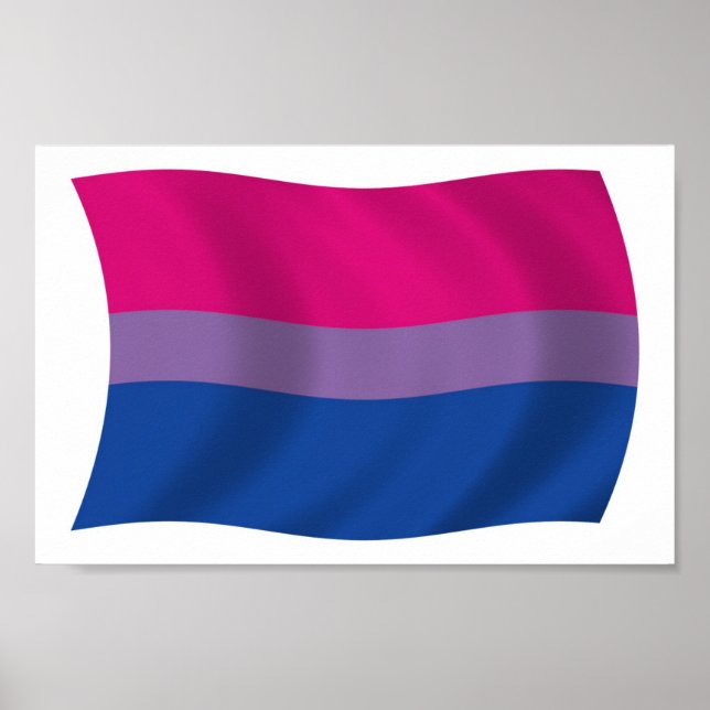 Bisexuelle Flagge Poster drucken (Vorne)