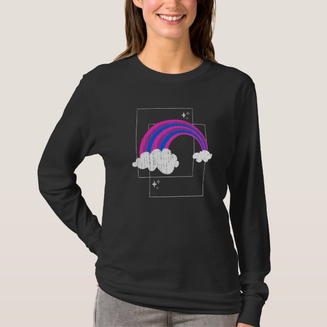 Bisexuelle Flagge Rainbow Equality Lgbt Pride Mona T-Shirt (Vorderseite)