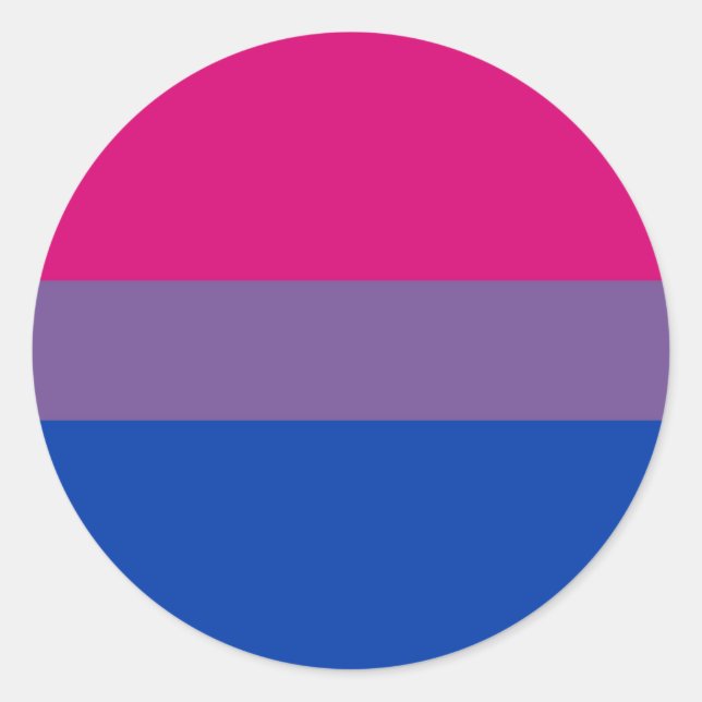Bisexuelle Flagge Runder Aufkleber (Vorderseite)