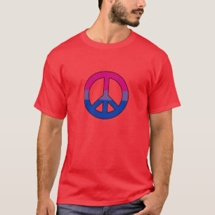 Bisexuelle Flagge Zeichen für Frieden T - Shirt