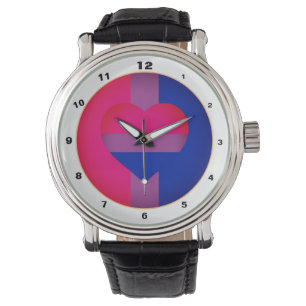 Bisexuelle Flaggen und Priester/Geschlechterflagge Armbanduhr