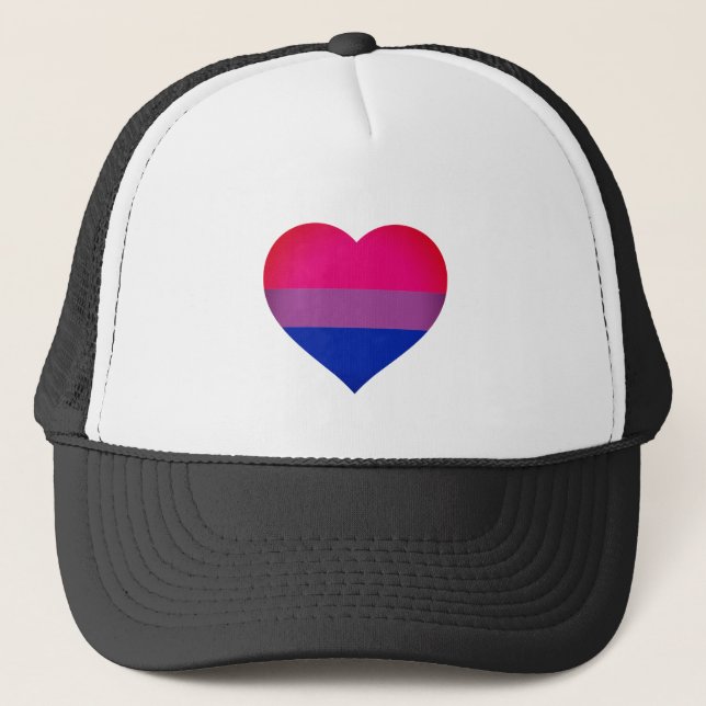 Bisexuelle Flaggen und Priester/Geschlechterflagge Truckerkappe (Vorderseite)