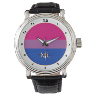 Bisexuelle Flaggen und Priestergemeinde / mit Mono Armbanduhr