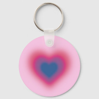 Bisexuelle Flaggenfarbe auf einem verschwommenen H Schlüsselanhänger
