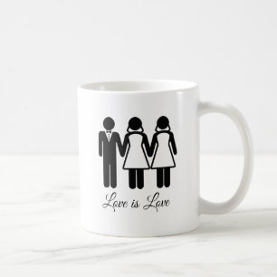 BISEXUELLE HOCHZEIT LIEBE IST LIEBE KAFFEETASSE