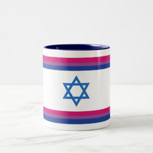 Bisexuelle Israel Pride Flagge Klein Zweifarbige Tasse