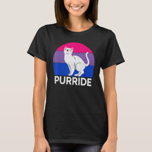 Bisexuelle Katzen-Flagge Lgbtq Trans Pride Monat V T-Shirt