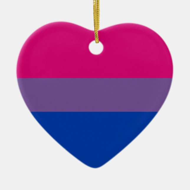 Bisexuelle LGBT Stolz-Regenbogen-Flagge Keramikornament (Vorne)