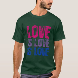 Bisexuelle Liebe ist Liebe ist Liebe Familie T-Shirt