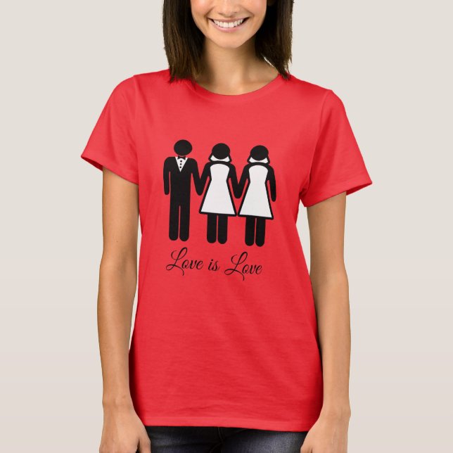 BISEXUELLE LIEBE IST LIEBE T-Shirt (Vorderseite)