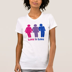 Bisexuelle Liebe ist Liebe weiblich T-Shirt