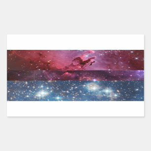Bisexuelle Nebelfleckflaggenaufkleber Rechteckiger Aufkleber