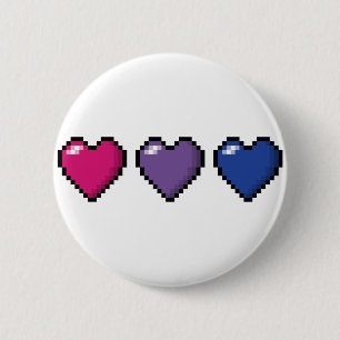 Bisexuelle Pixel-Herzen Button
