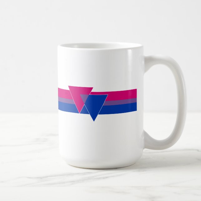 Bisexuelle Pride-Flagge Kaffeetasse (Rechts)