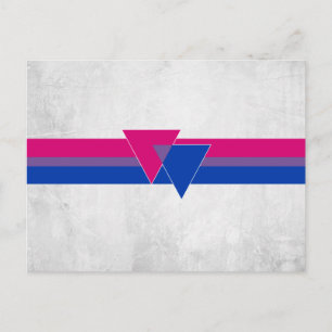 Bisexuelle Pride-Flagge Postkarte