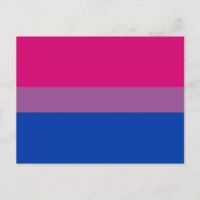 Bisexuelle Pride-Flagge Postkarte (Vorderseite)