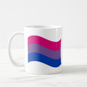 Bisexuelle Regenbogen-Wellenflagge Kaffeetasse