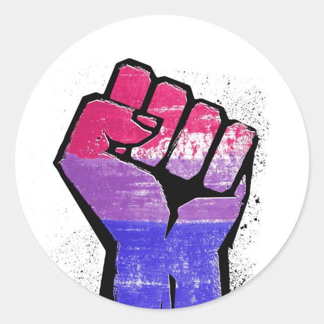 Bisexuelle Resistenz Runder Aufkleber (Vorderseite)