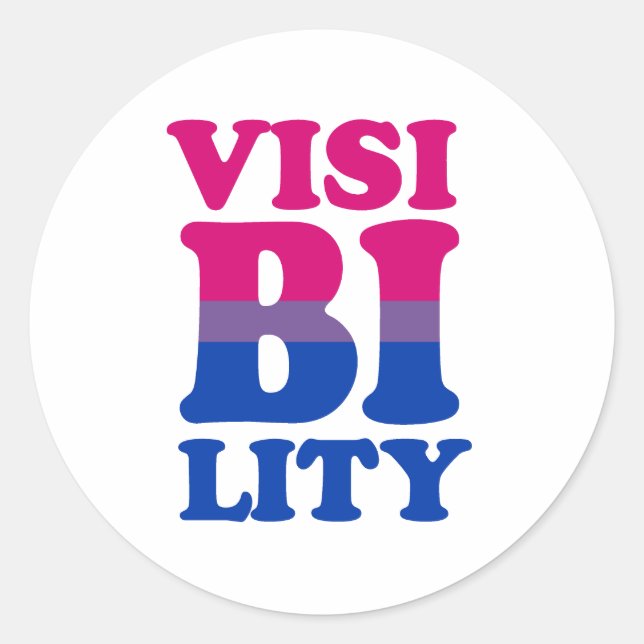 Bisexuelle Sichtbarkeit Runder Aufkleber (Vorderseite)