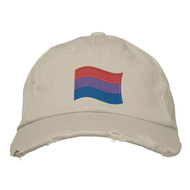 Bisexuelle Stolperflagge bestickte Baseballkappe (Vorderseite)