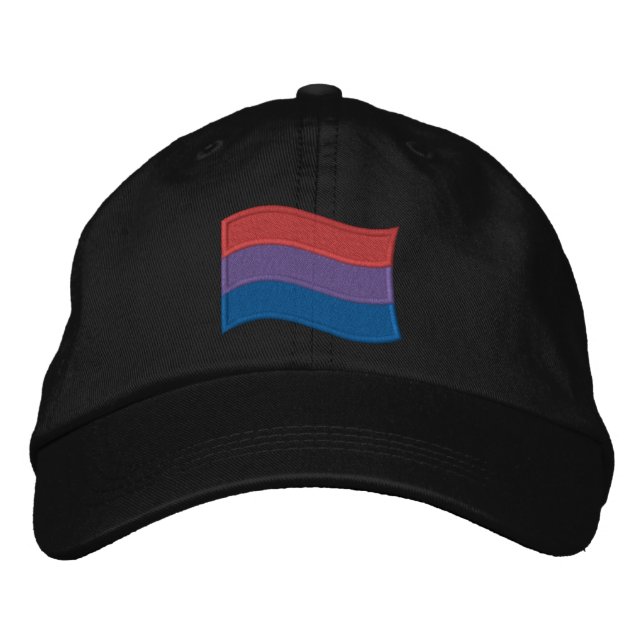 Bisexuelle Stolperflagge Bestickte Baseballkappe (Vorderseite)