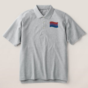Bisexuelle Stolperflagge besticktes Polo-Shirt