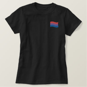 Bisexuelle Stolperflagge Besticktes T-Shirt