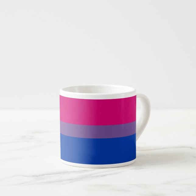 Bisexuelle Stolperflagge Espressotasse (Vorderseite Rechts)