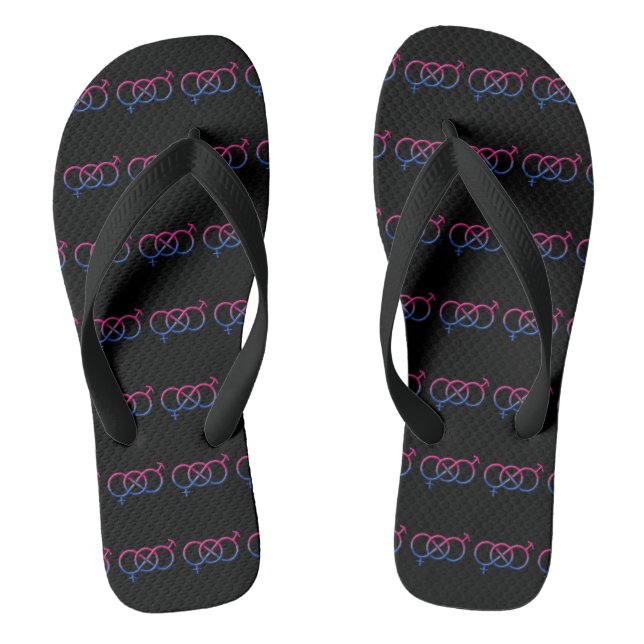 Bisexuelle Stolperflagge Farbe des Geschlechts Ken Flip Flops (Fußbett)
