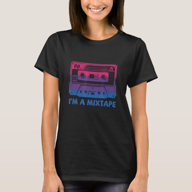 Bisexuelle Stolperflagge Ich bin ein Mixtape Männe T-Shirt (Vorderseite)