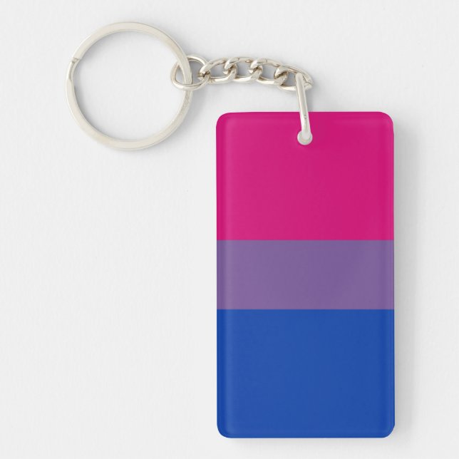 Bisexuelle Stolperflagge Schlüsselanhänger (Vorderseite)