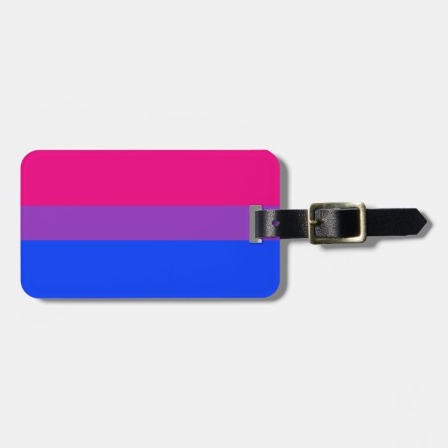 Bisexuelle Stolz-Flagge Gepäckanhänger (Vorderseite horizontal)