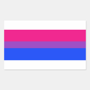 Bisexuelle Stolz-Flagge Rechteckiger Aufkleber