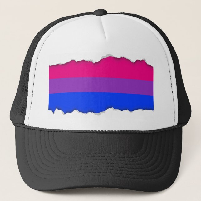 Bisexuelle Stolz-Flagge Truckerkappe (Vorderseite)