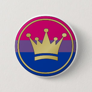 Bisexuelle Stolz-Krone Button