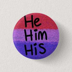 Bisexuelle Stolzflagge Pronomen Pin er/ihn Button