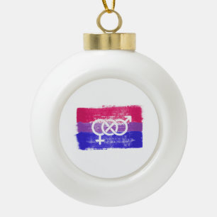 BISEXUELLE SYMBOL-PREISFLAGE KERAMIK Kugel-Ornament