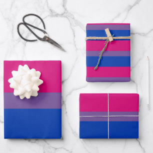 Bisexuellen-Stolz-Flagge Geschenkpapier Set