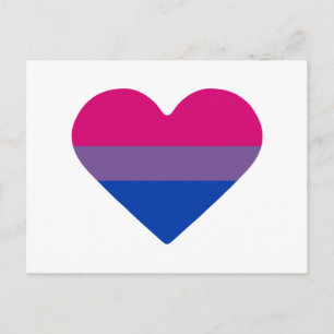 Bisexuellen-Stolz-Flagge Herz Postkarte