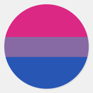 Bisexuellen-Stolz-Flagge Runder Aufkleber