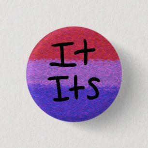 Bisexuellen-Stolzflagge Pronomen Pin it/its Button
