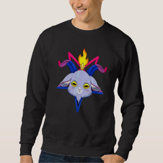 Bisexueller Baphomet Satan Ziegenkopf Lgbt Bi Prid Sweatshirt