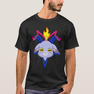 Bisexueller Baphomet Satan Ziegenkopf Lgbt Bi Stol T-Shirt