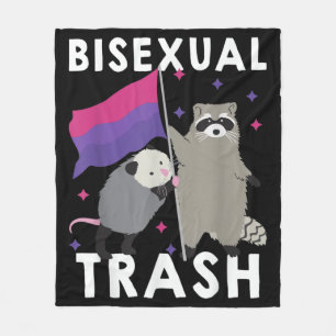 Bisexueller Gay Pride Rainbow LGBT Raccoon Fleecedecke