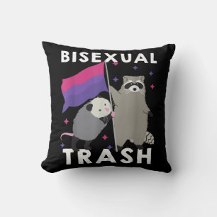 Bisexueller Gay Pride Rainbow LGBT Raccoon Kissen