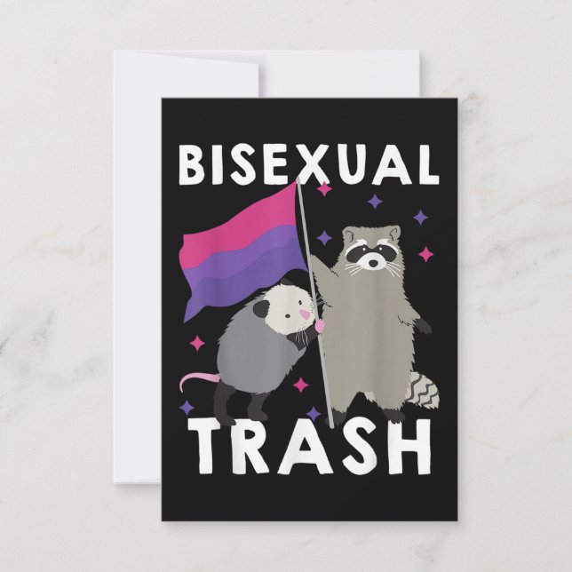Bisexueller Gay Pride Rainbow LGBT Raccoon Mitteilungskarte (Vorderseite)