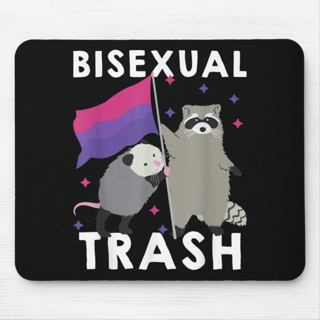 Bisexueller Gay Pride Rainbow LGBT Raccoon Mousepad (Vorne)