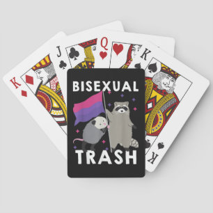 Bisexueller Gay Pride Rainbow LGBT Raccoon Spielkarten