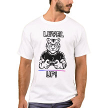 Bisexueller Gaymer-Tiger Level Up-Shirt
