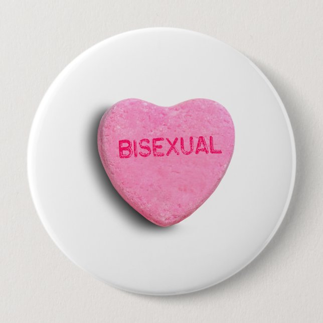 Bisexueller Kaugummi Herz Button (Vorderseite)